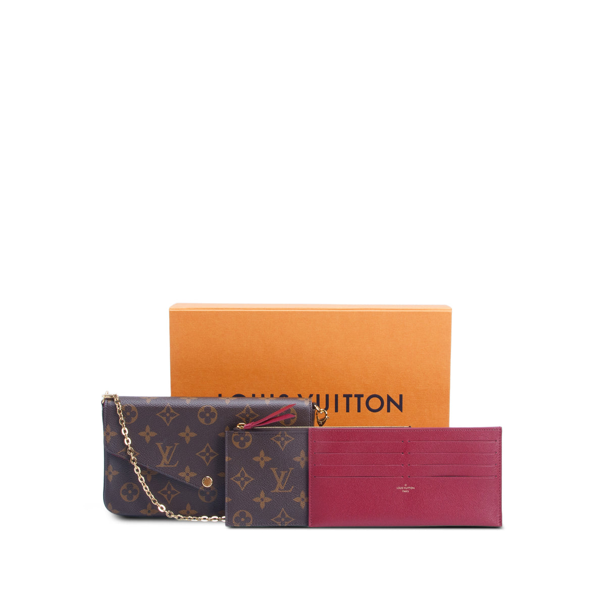 Louis Vuitton Monogram Pochette Felicie Wallet on Chain w/ Box & Inserts