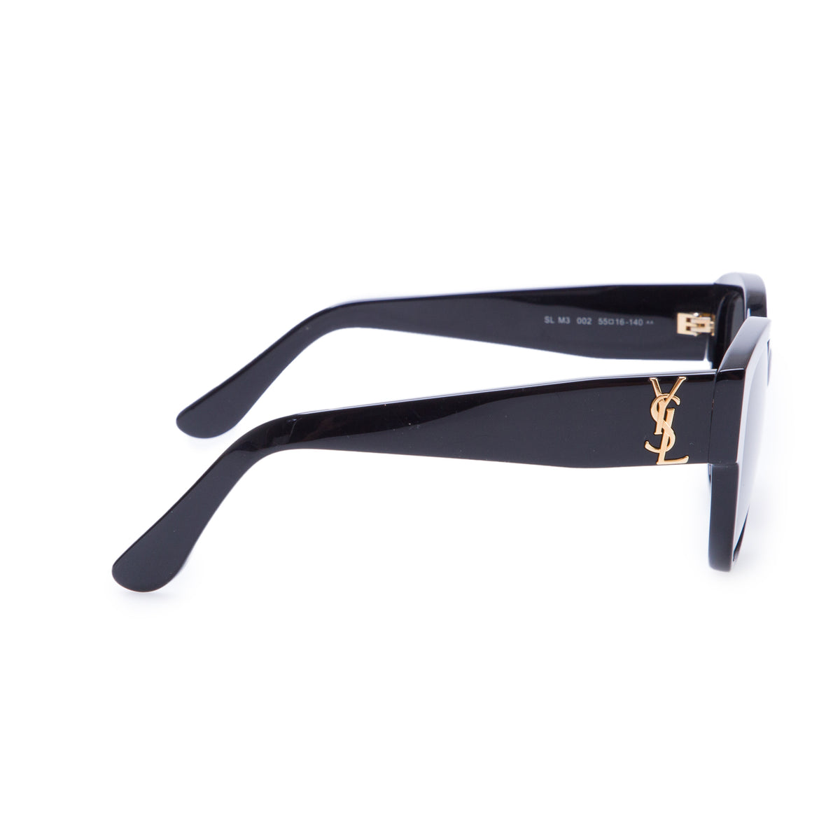 Saint Laurent SL M3 Black Acetate Oval Sunglasses w/ Case