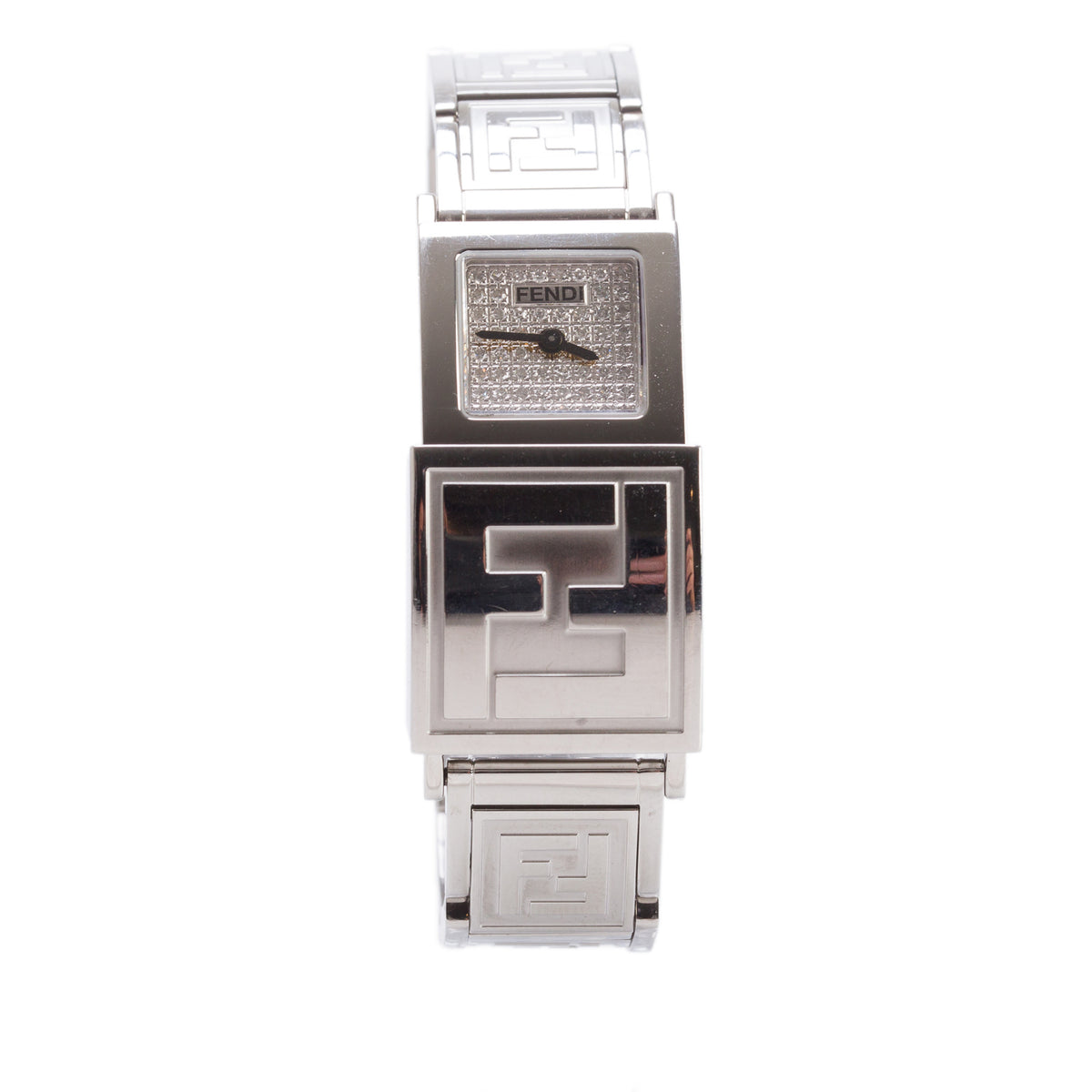Fendi Stainless Steel 5500L Secret Quartz Watch White Dial