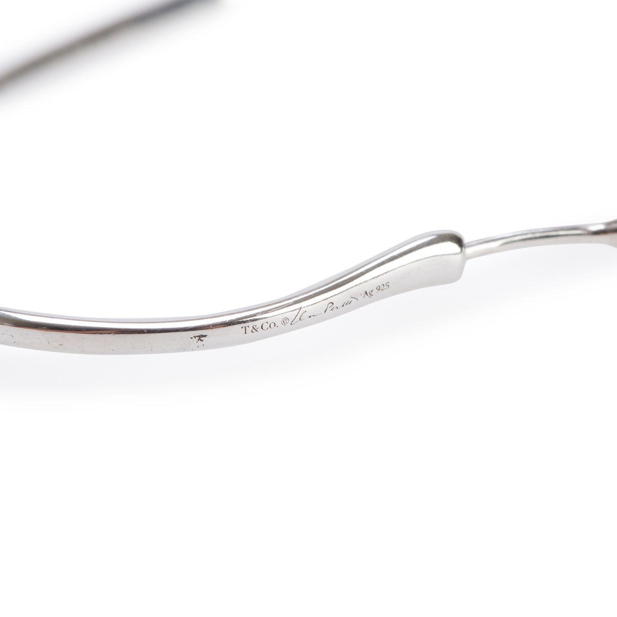 Tiffany & Co. Elsa Peretti Sterling Silver Large Open Heart Hoop Earrings