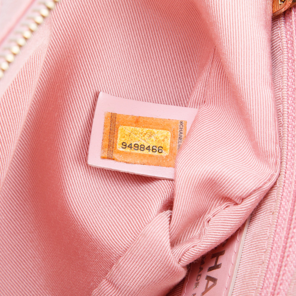 Chanel Pink Caviar Quilted CC Pochette w/ Authenticity Card