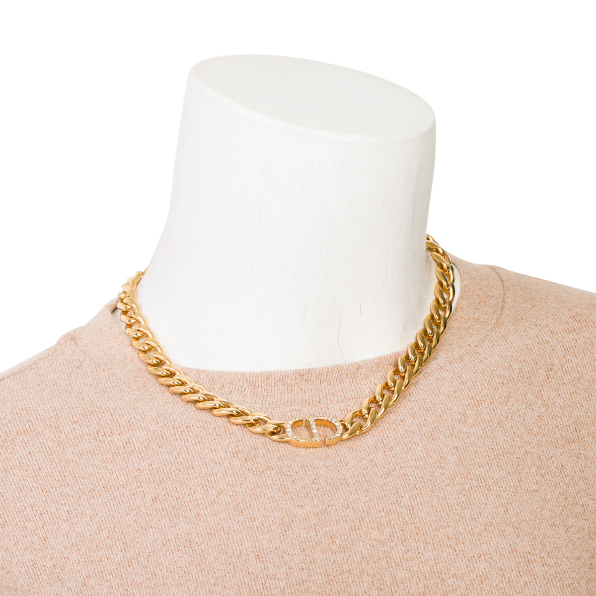 Christian Dior Gold Plated Crystal 30 Montaigne Choker Necklace