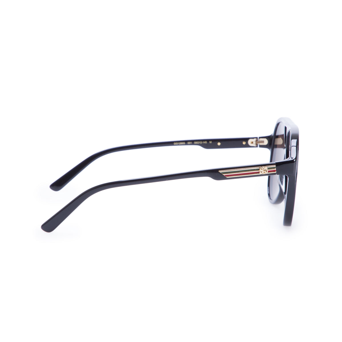 Gucci GG1286S Black Acetate Pilot Sunglasses w/ Case