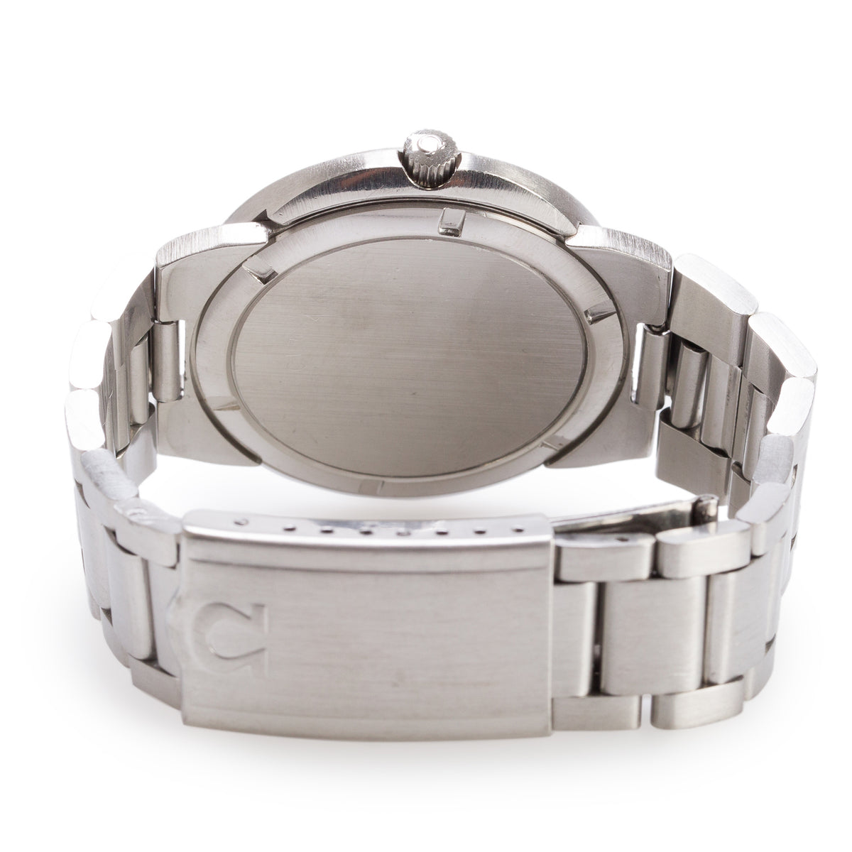 Omega Vintage Stainless Steel Dynamic Geneve 42 MM Automatic Watch Blue & Silver Dial