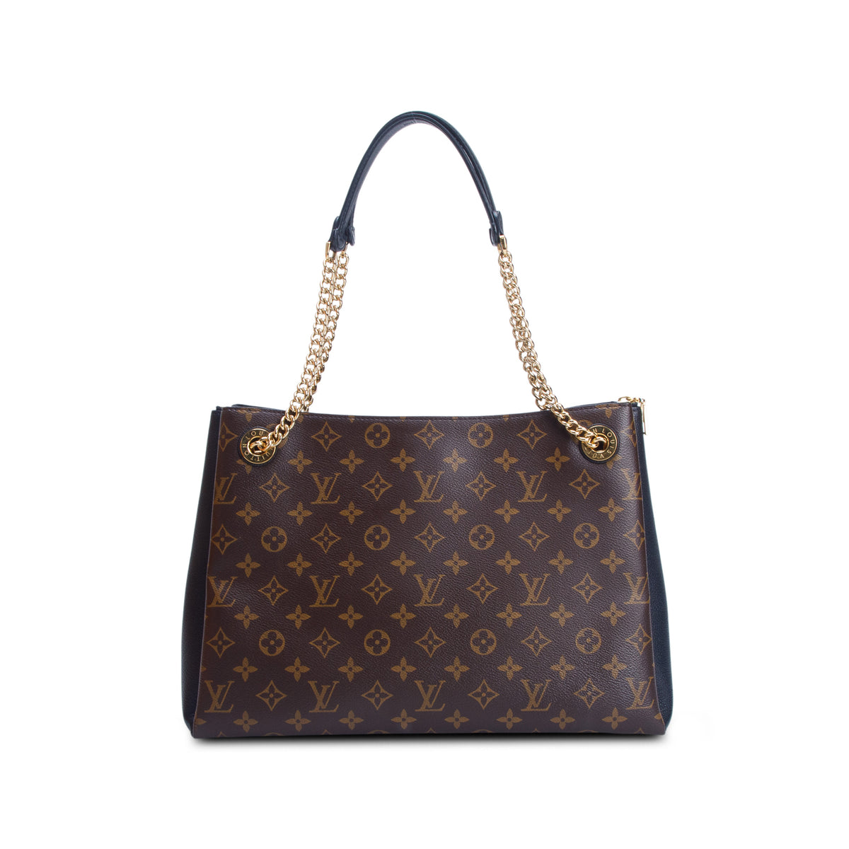 Louis Vuitton Monogram Black Leather Trim Surene MM w/ Box