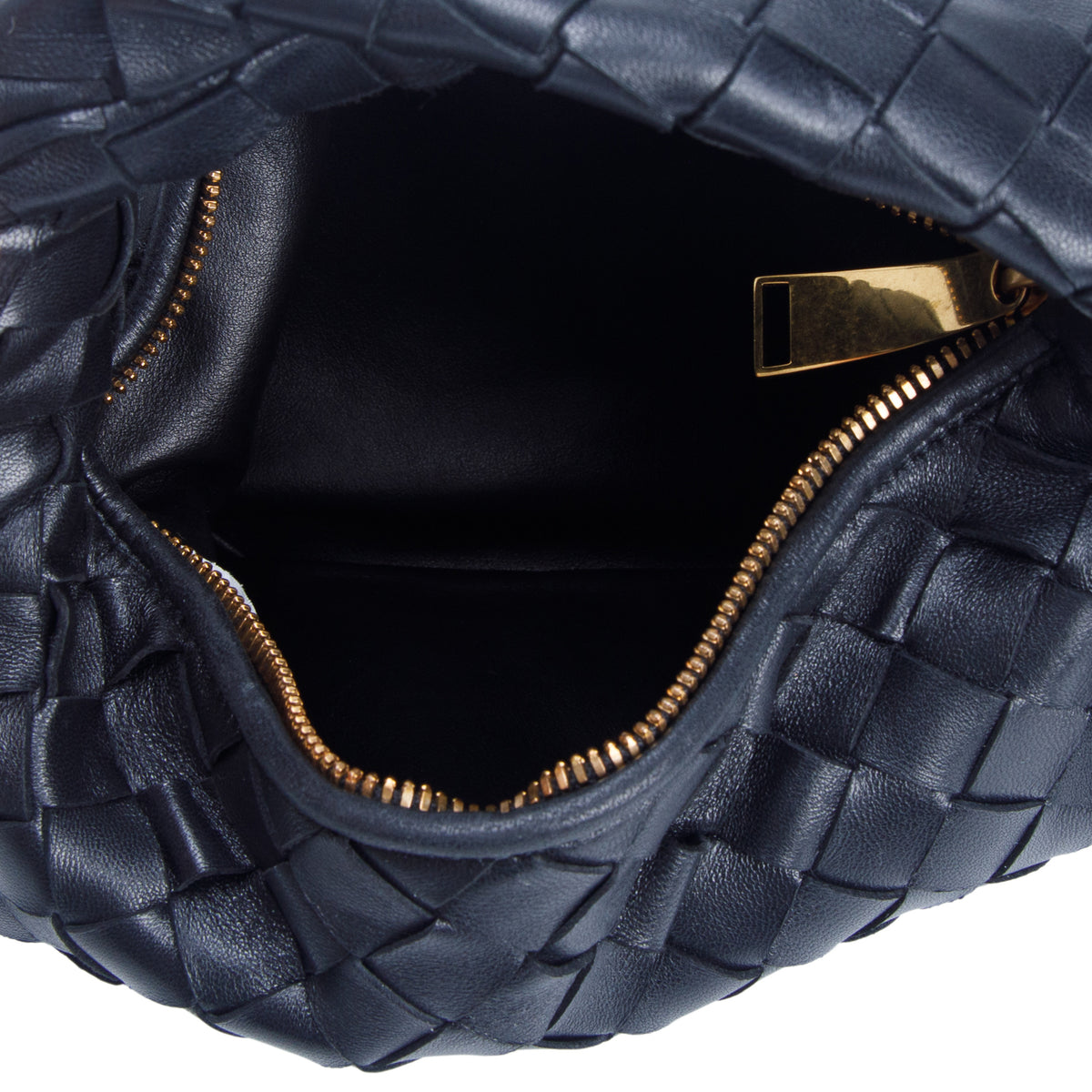 Bottega Veneta Black Lambskin Intrecciato Mini Jodie