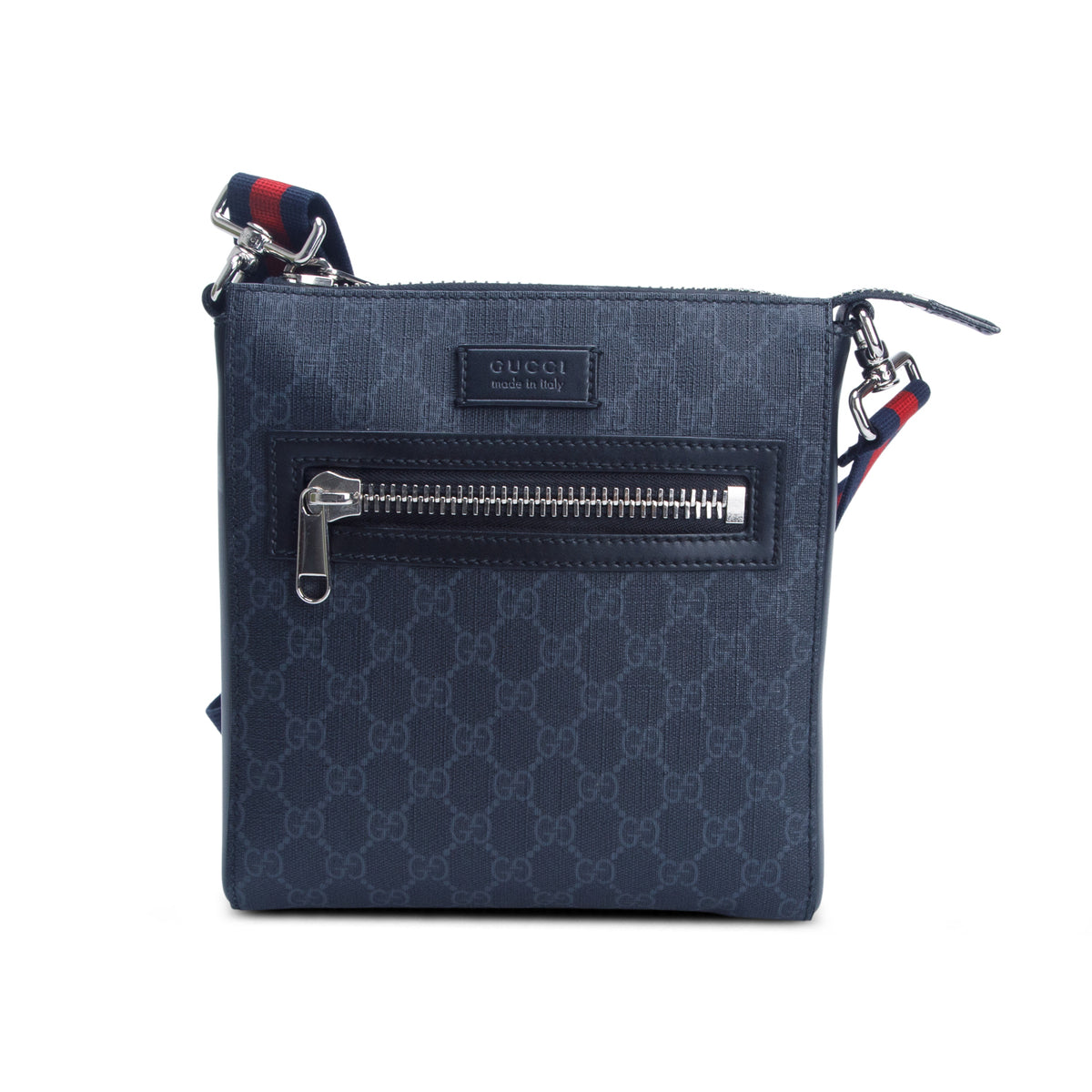 Gucci Black GG Supreme Small Messenger Bag w/ Box