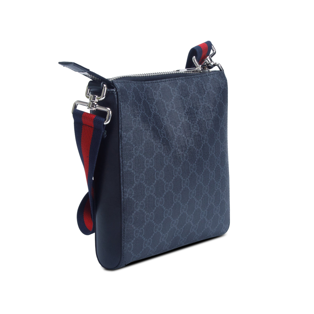 Gucci Black GG Supreme Small Messenger Bag w/ Box