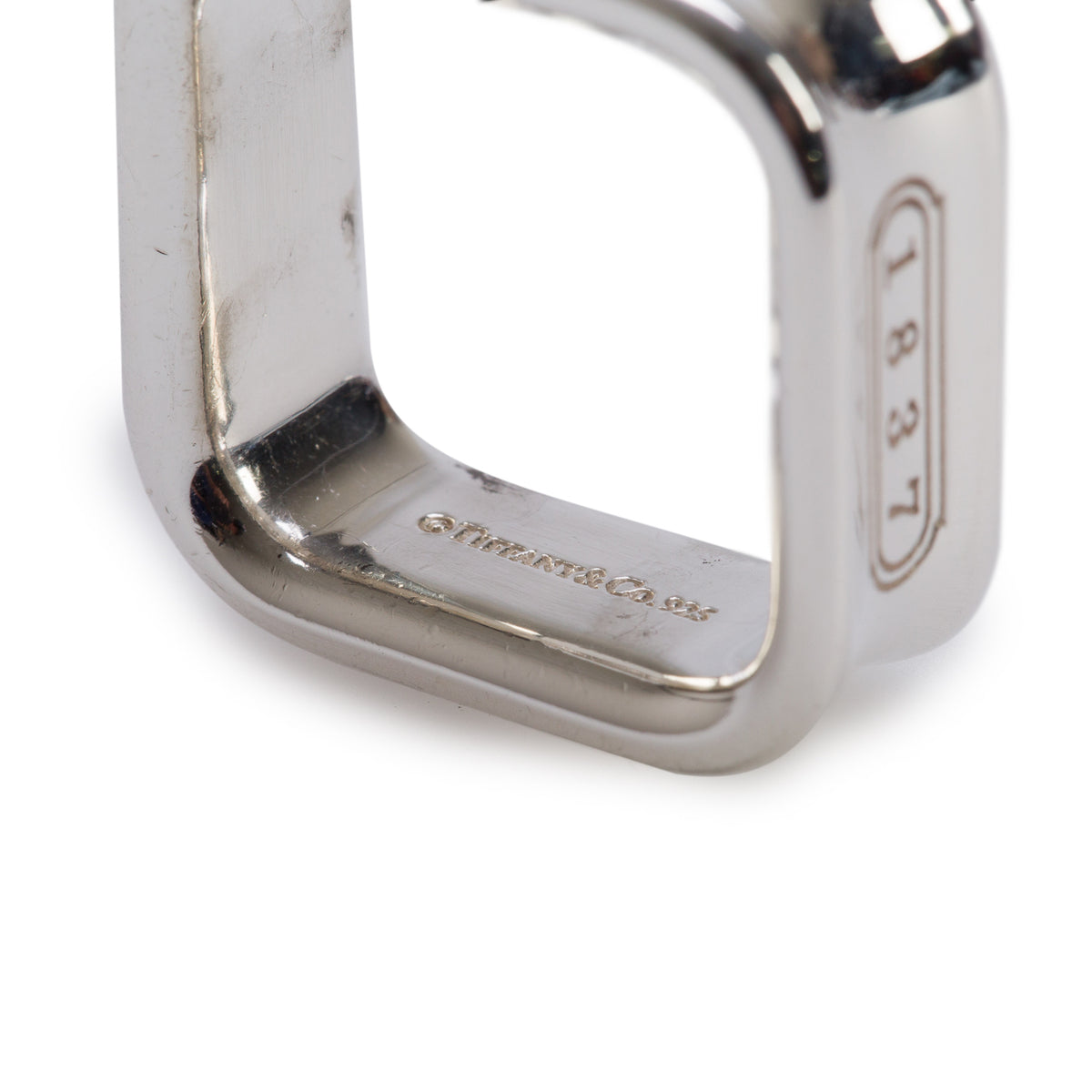 Tiffany & Co. Sterling Silver 1837 Square Ring, Size 5.25