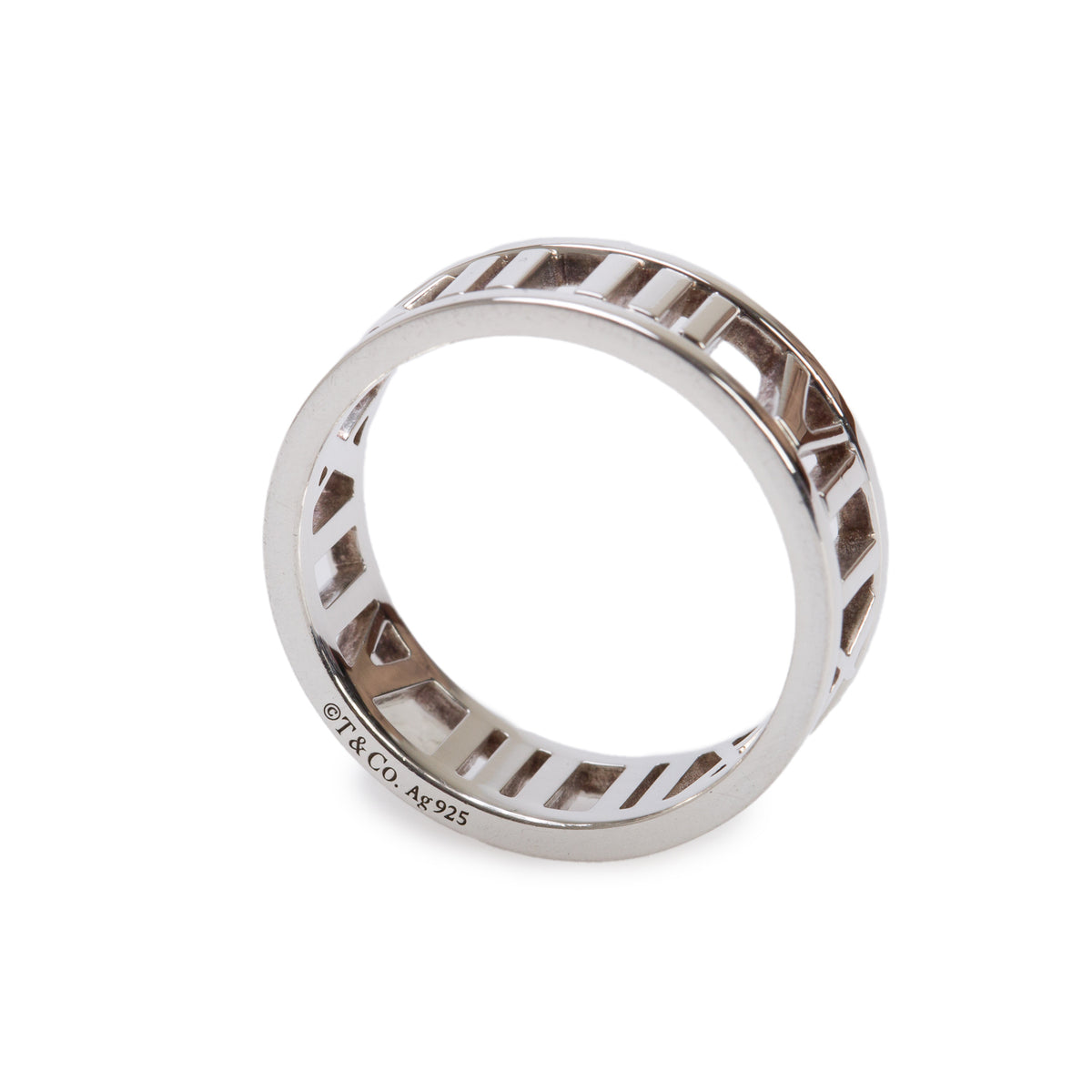 Tiffany & Co. Sterling Silver Atlas Open Ring, Size 8.25