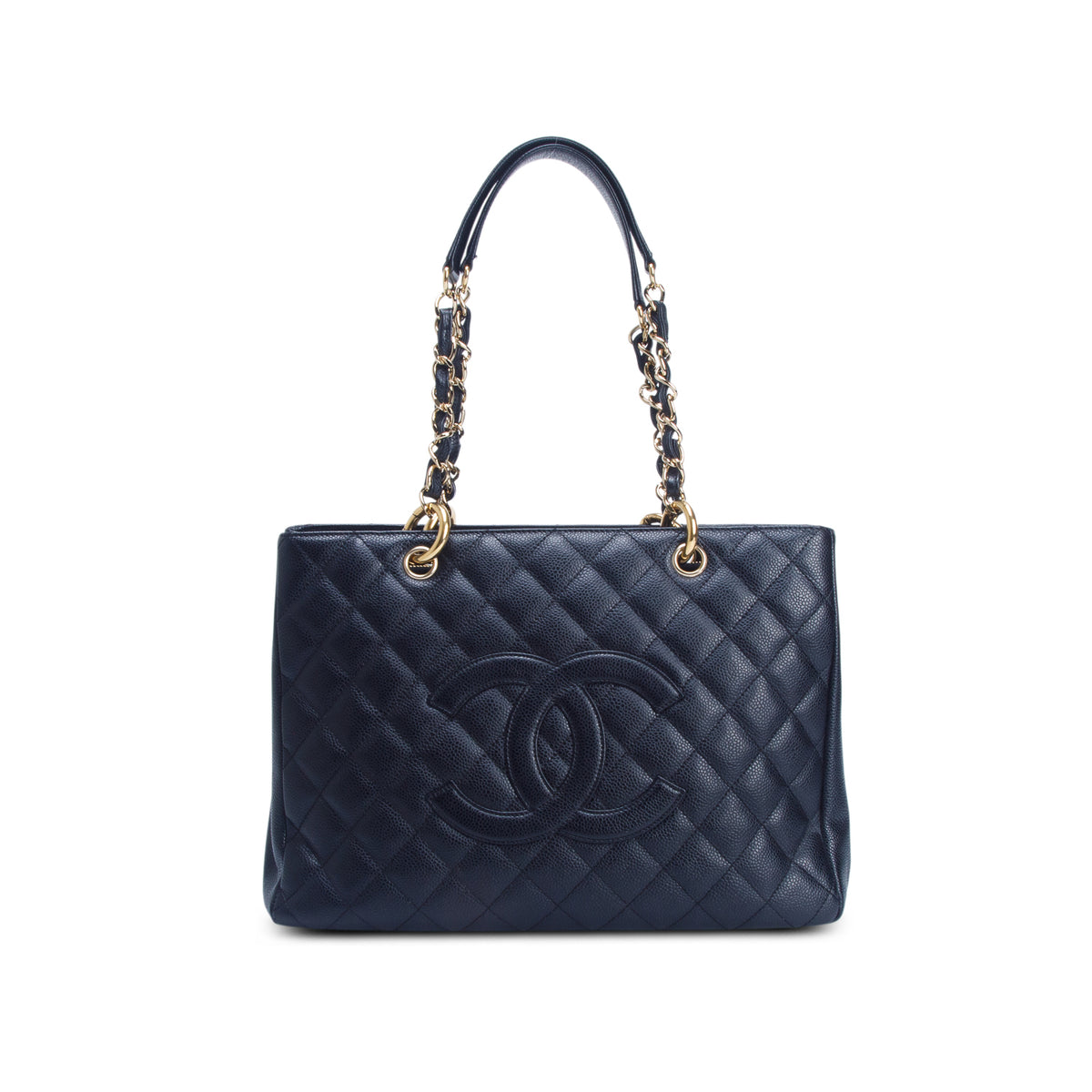 Chanel Black Caviar Leather Grand Shopping Tote (GST) w/ Authenticity Card