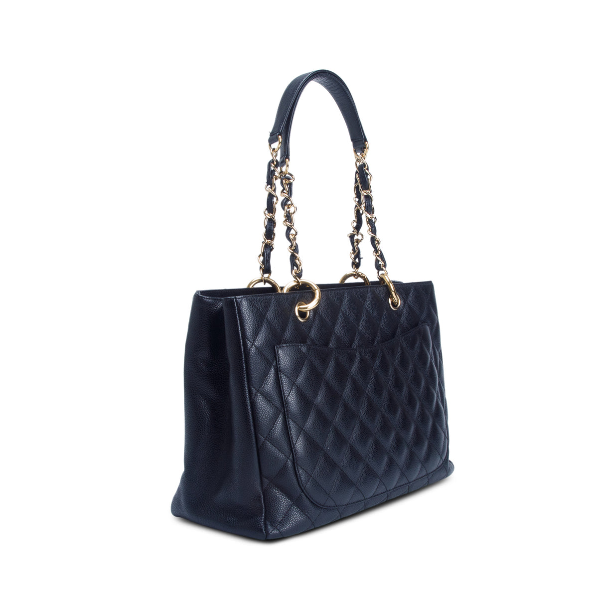 Chanel Black Caviar Leather Grand Shopping Tote (GST) w/ Authenticity Card