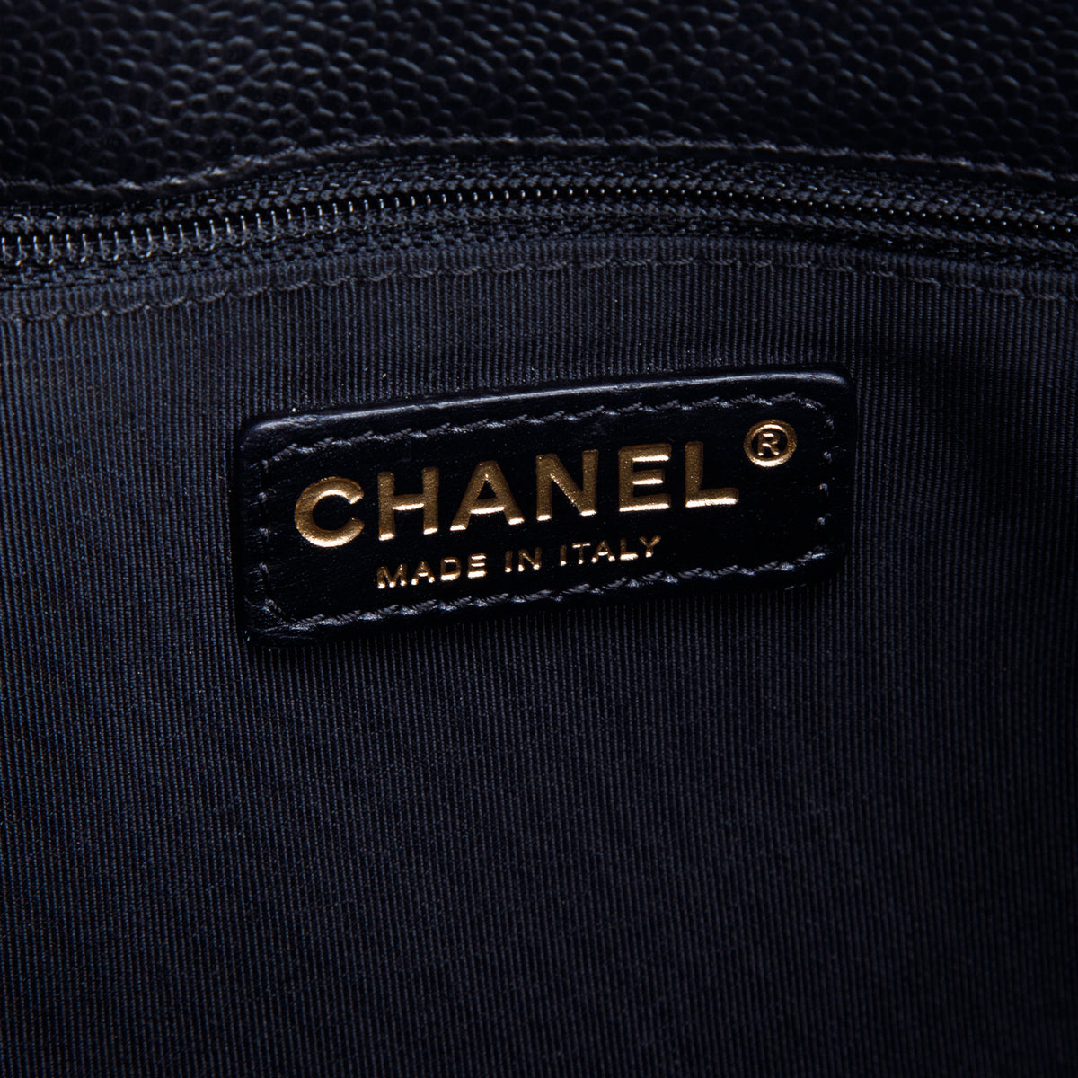 Chanel Black Caviar Leather Grand Shopping Tote (GST) w/ Authenticity Card