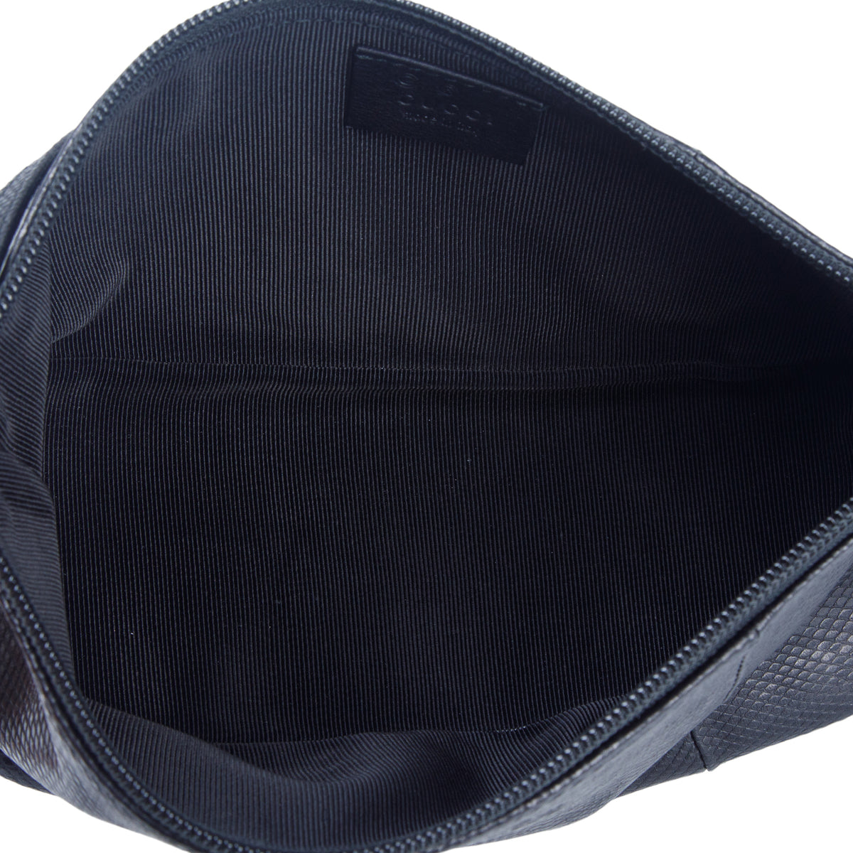 Gucci Black Lizard Embossed Boat Pochette