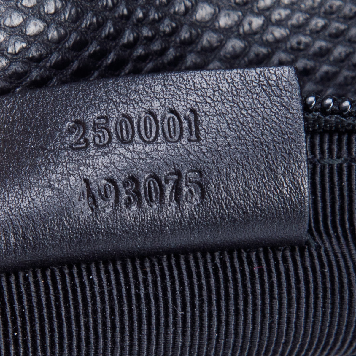 Gucci Black Lizard Embossed Boat Pochette