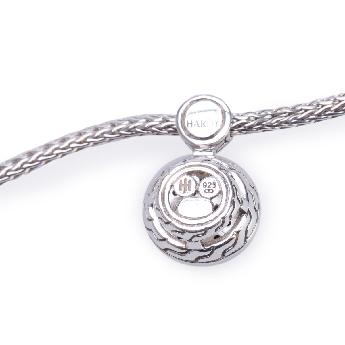 John Hardy Sterling Silver Black Sapphire Kali Lavafire Pendant Necklace