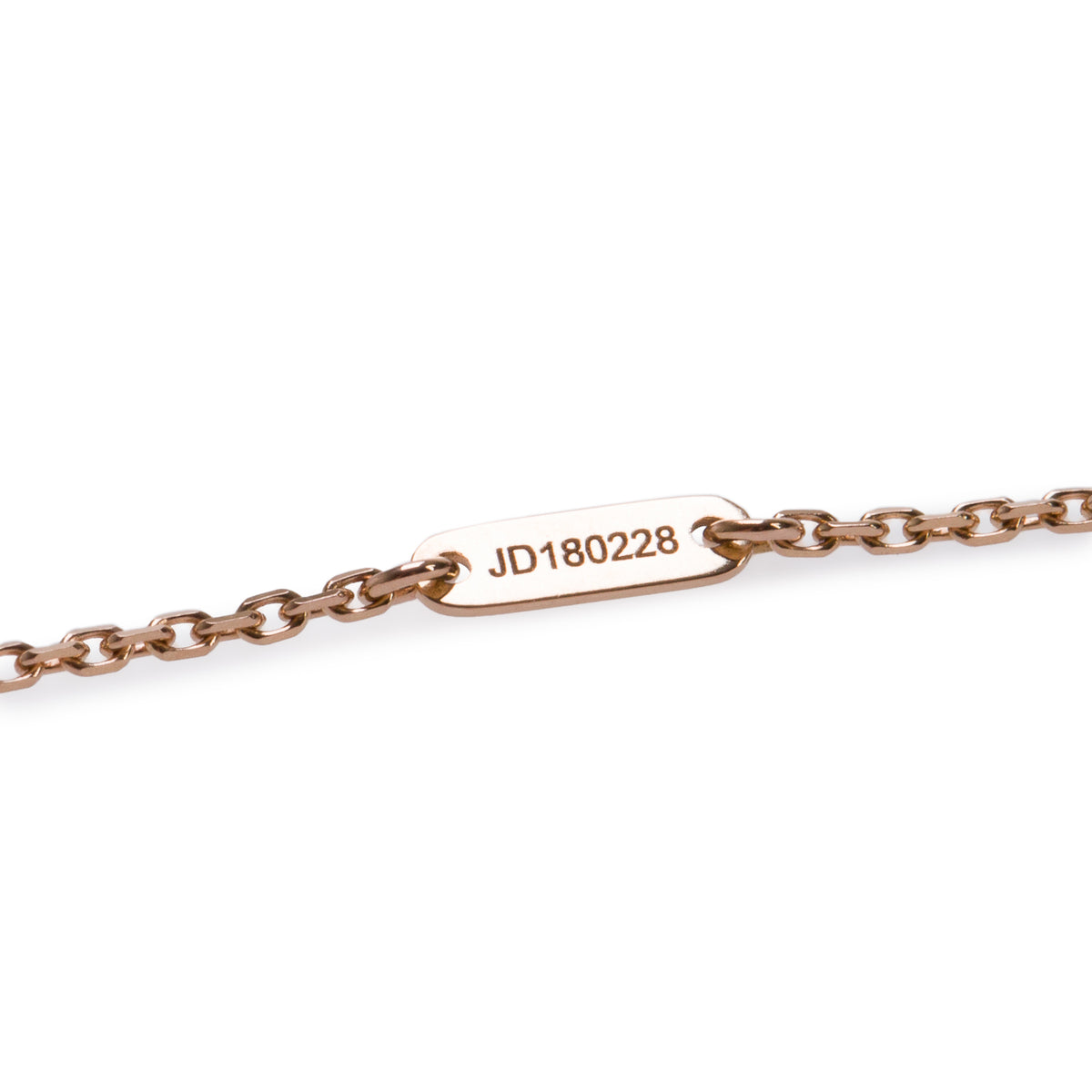 Van Cleef & Arpels 2022 18k Rose Gold Sweet Alhambra Carnelian Pendant Necklace w/ Box & Certificate