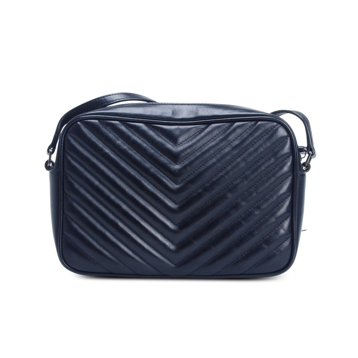 Saint Laurent 2020 Black Calfskin Matelasse Monogram Lou Camera Bag