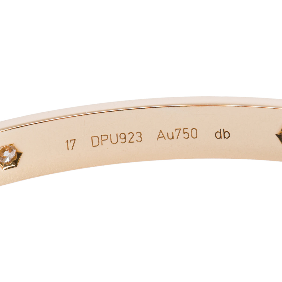 Cartier 18k Yellow Gold Love Bracelet with 4 Diamonds, Classic Model Size 17 w/ Box & Certificate