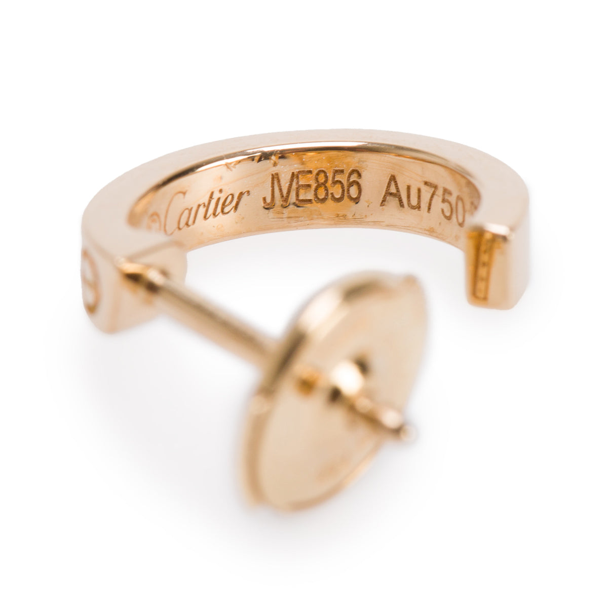Cartier 2022 18k Yellow Gold Love Hoop Earrings, Small Model w/ Box