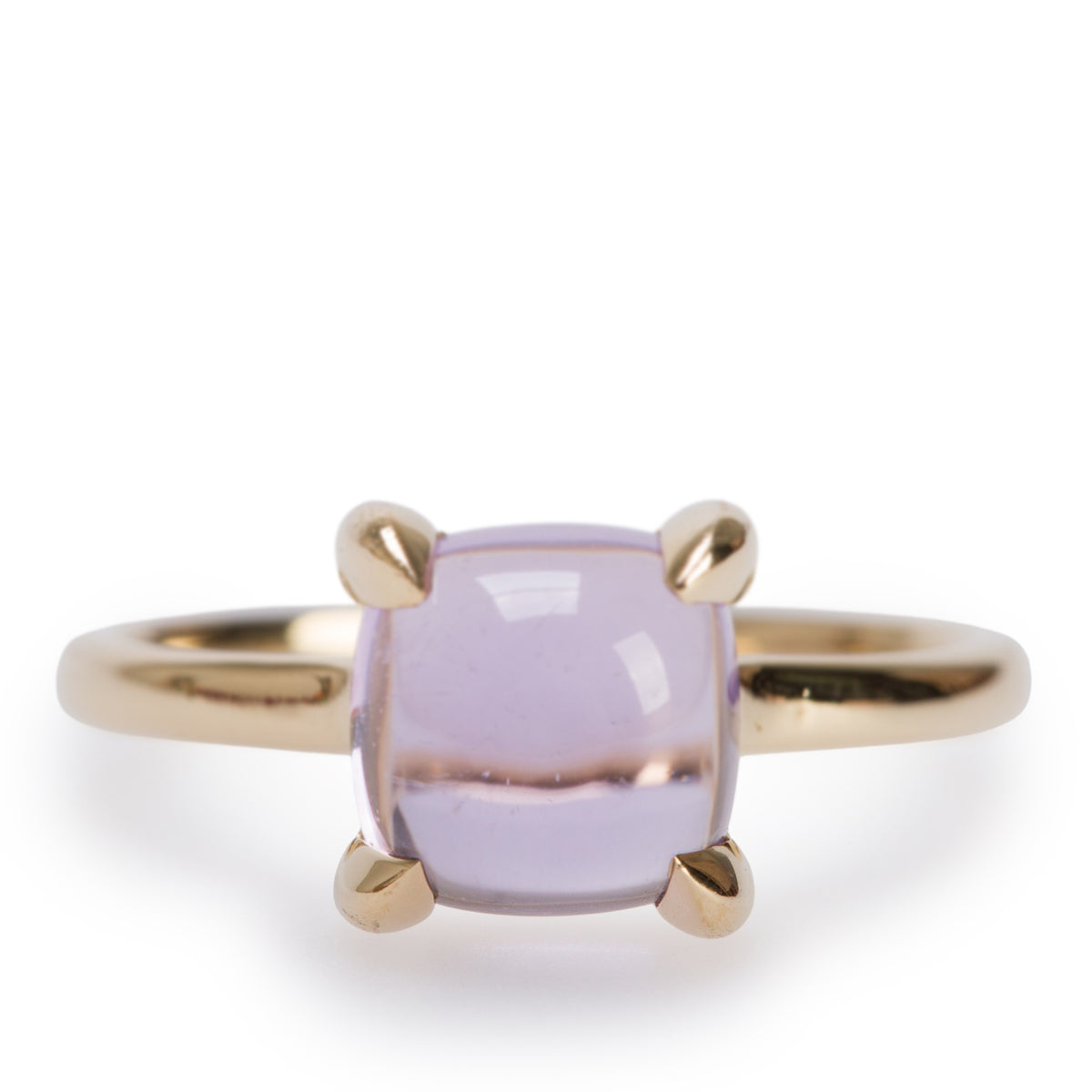 Tiffany & Co. Paloma Picasso 18k Yellow Gold Amethyst Quartz Sugar Stacks Ring, Size 5