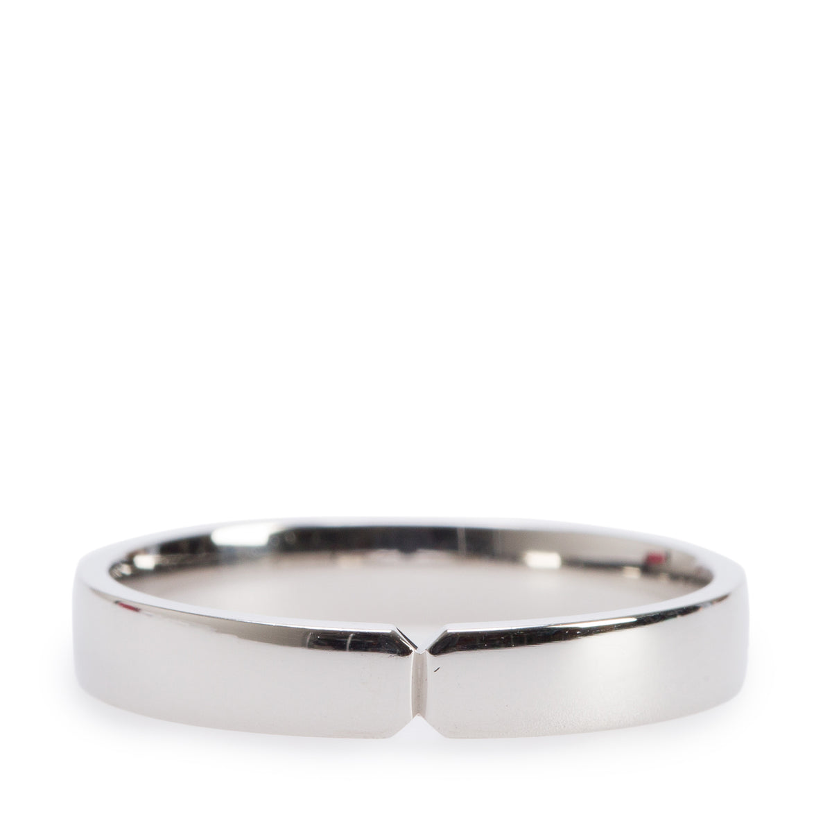 Hermes Platinum Ever Kelly Wedding Band Ring, Large Model, Size 57 8 w/ Box