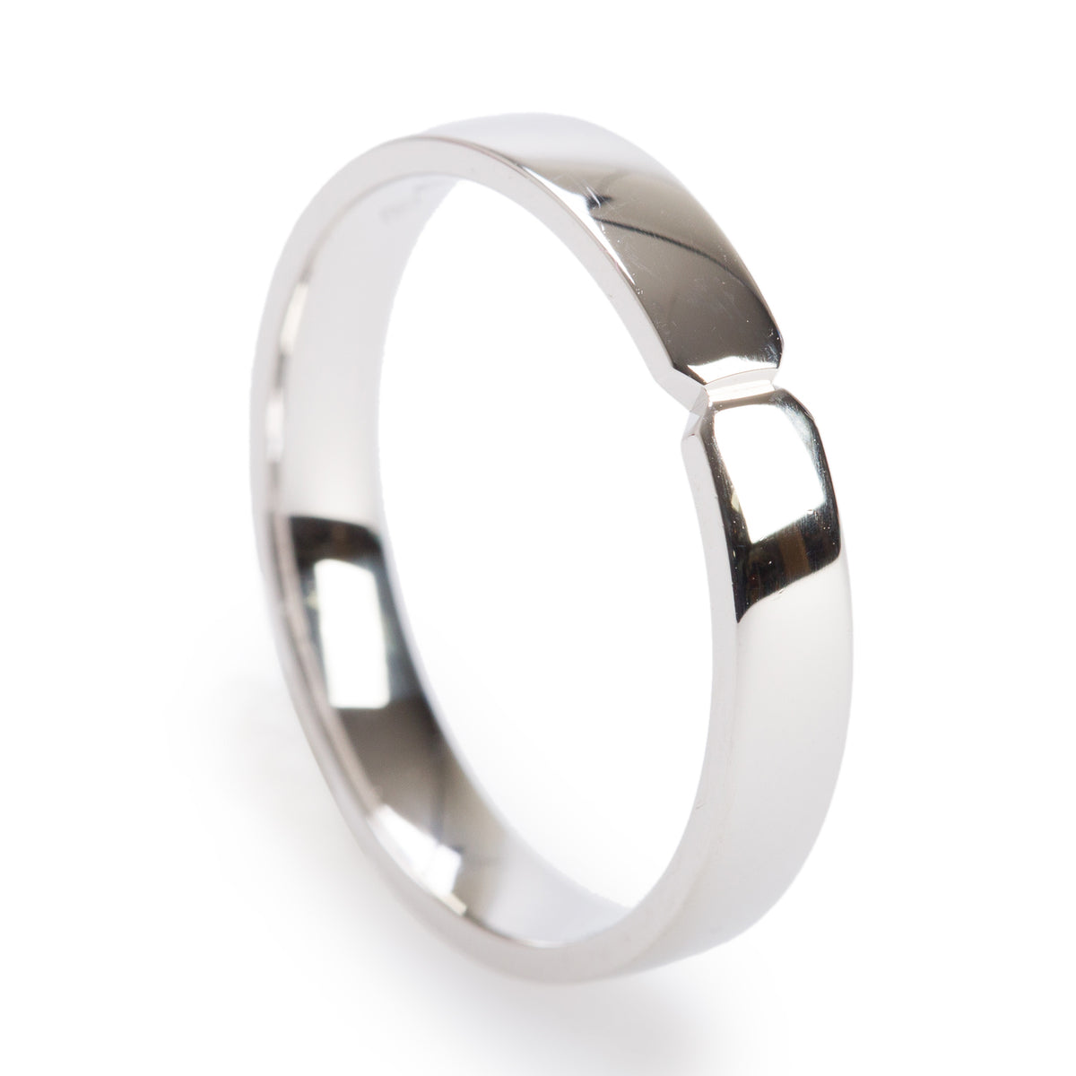 Hermes Platinum Ever Kelly Wedding Band Ring, Large Model, Size 57 8 w/ Box