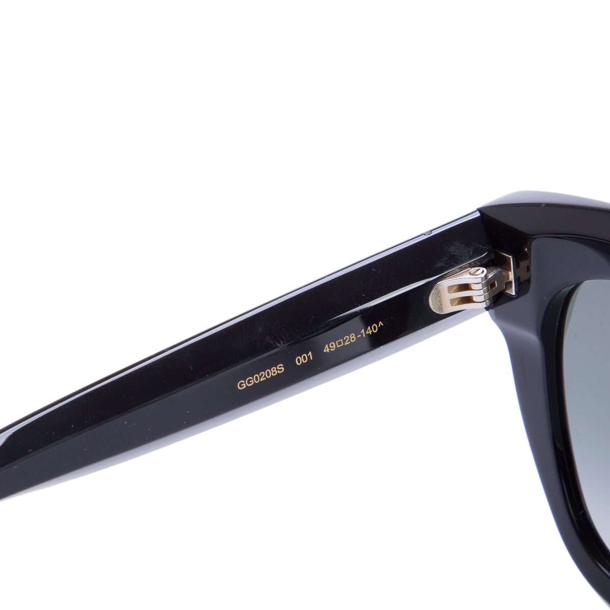 Gucci GG0208S Black Round Frame Star Sunglasses w/ Case