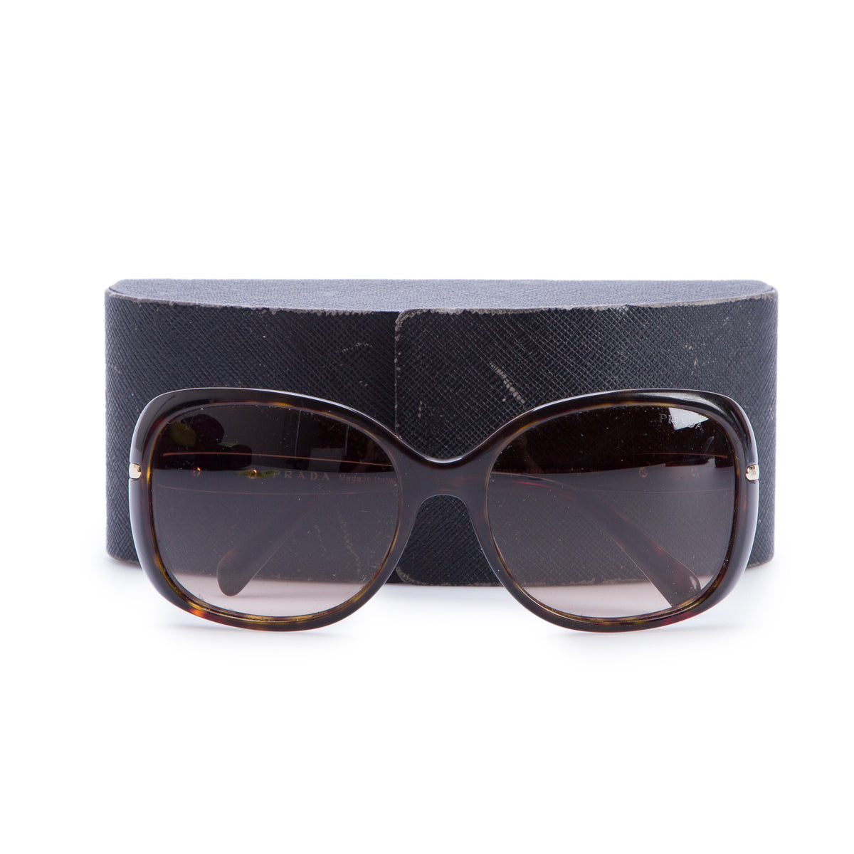 Prada SPR 08O Tortoise Acetate Conceptual Sunglasses w/ Case