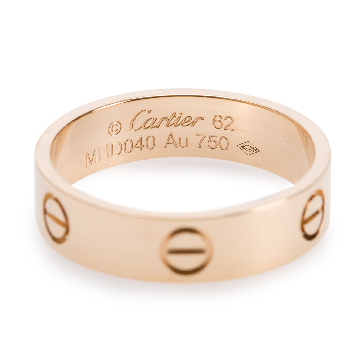 Cartier 18k Yellow Gold 5.5 MM Love Ring, Classic Model, Size 62 10