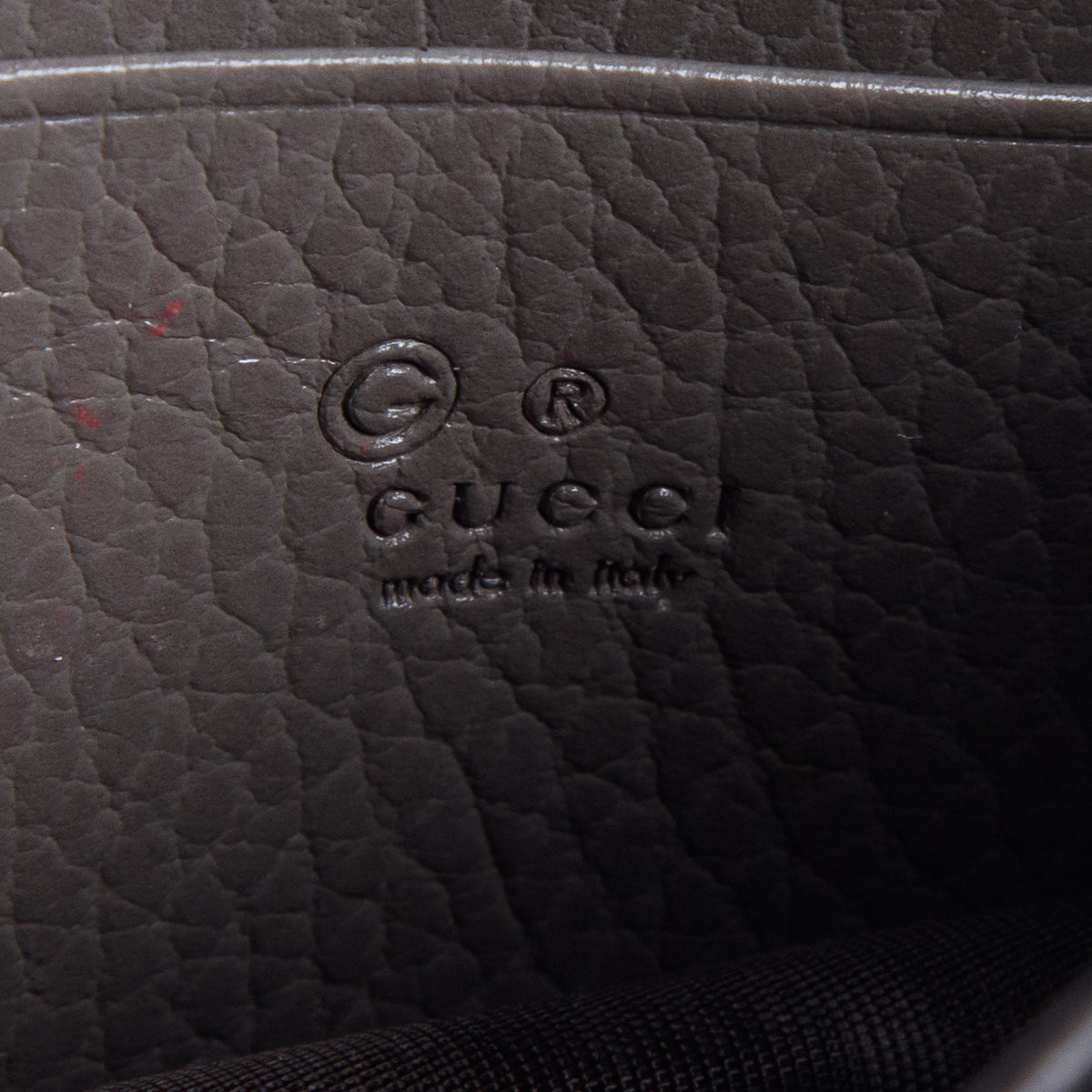 Gucci Grey Dollar Calfskin Leather Interlocking G Chain Wallet
