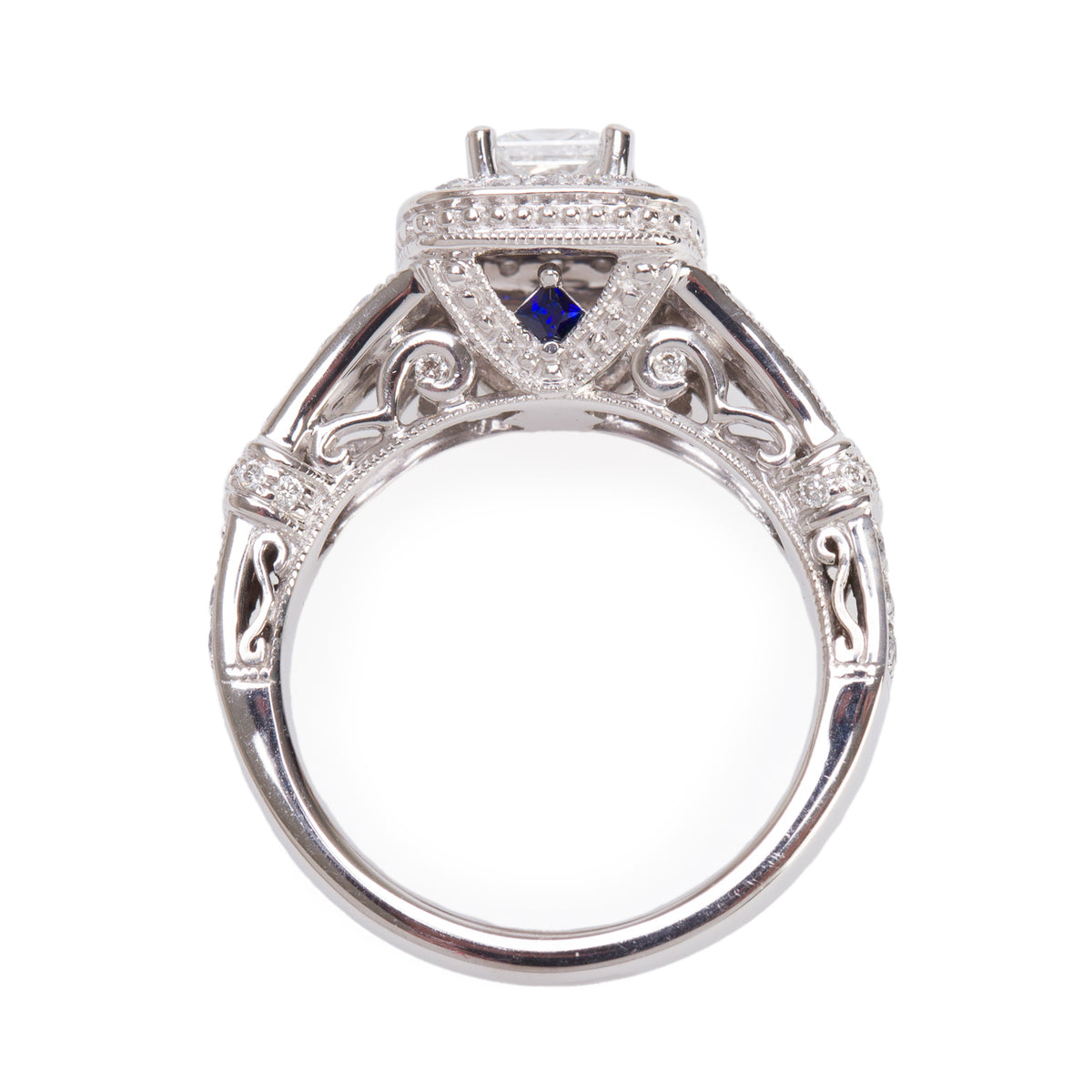 Vera Wang 14k White Gold 0.44 ct. Princess Cut Diamond Engagement Ring, Size 6.5 w/ Box