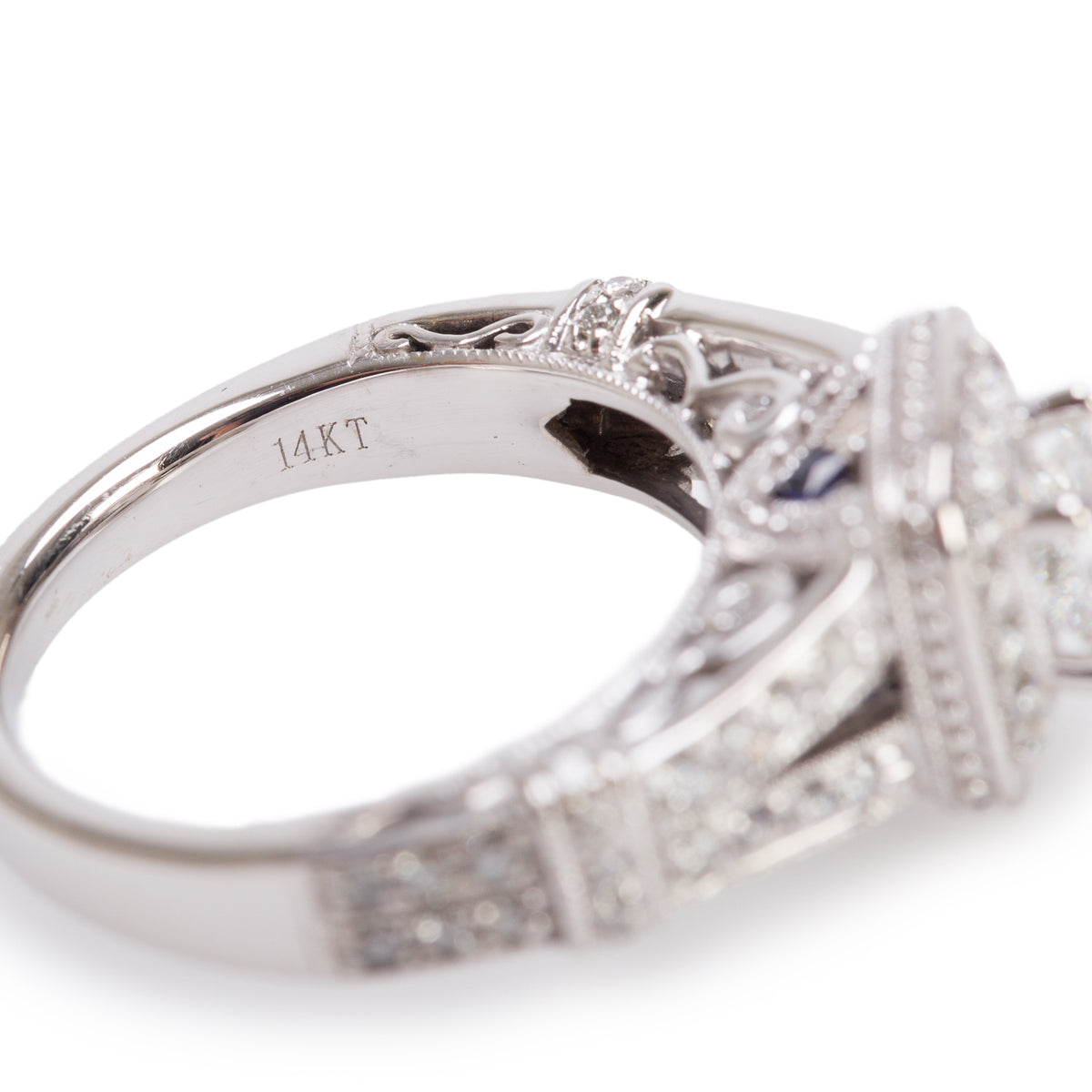 Vera Wang 14k White Gold 0.44 ct. Princess Cut Diamond Engagement Ring, Size 6.5 w/ Box