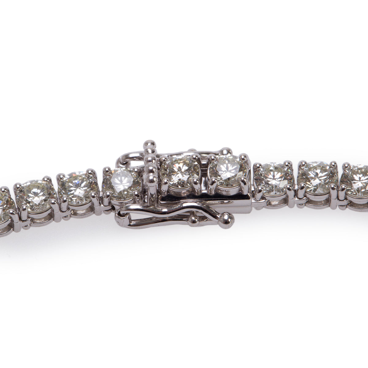 14k White Gold 17.22 tcw. Diamond Tennis Necklace