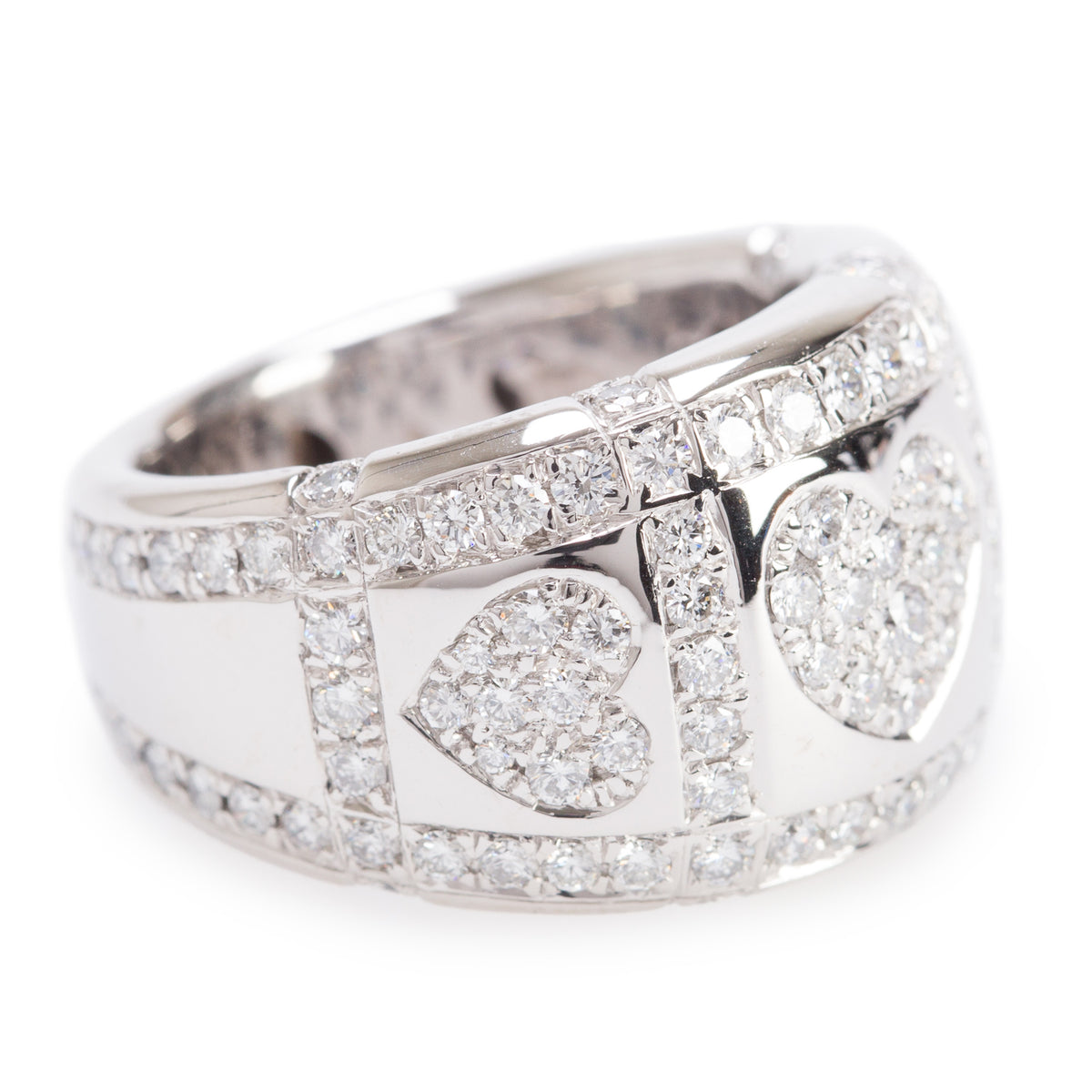 18k White Gold 2.29 tcw. Pave Diamond Ring, Size 6.5