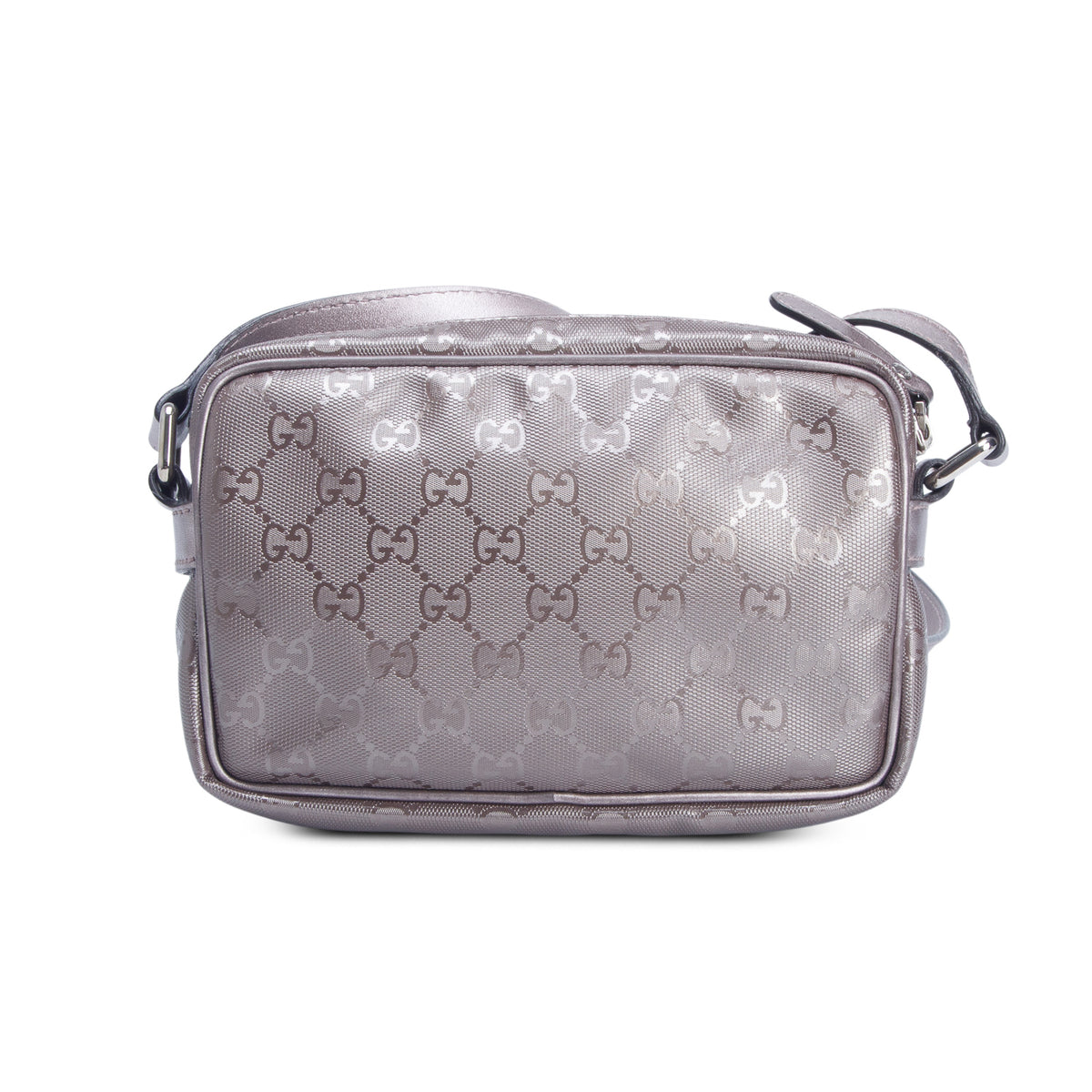 Gucci Metallic Purple Imprime Monogram Small Shoulder Bag