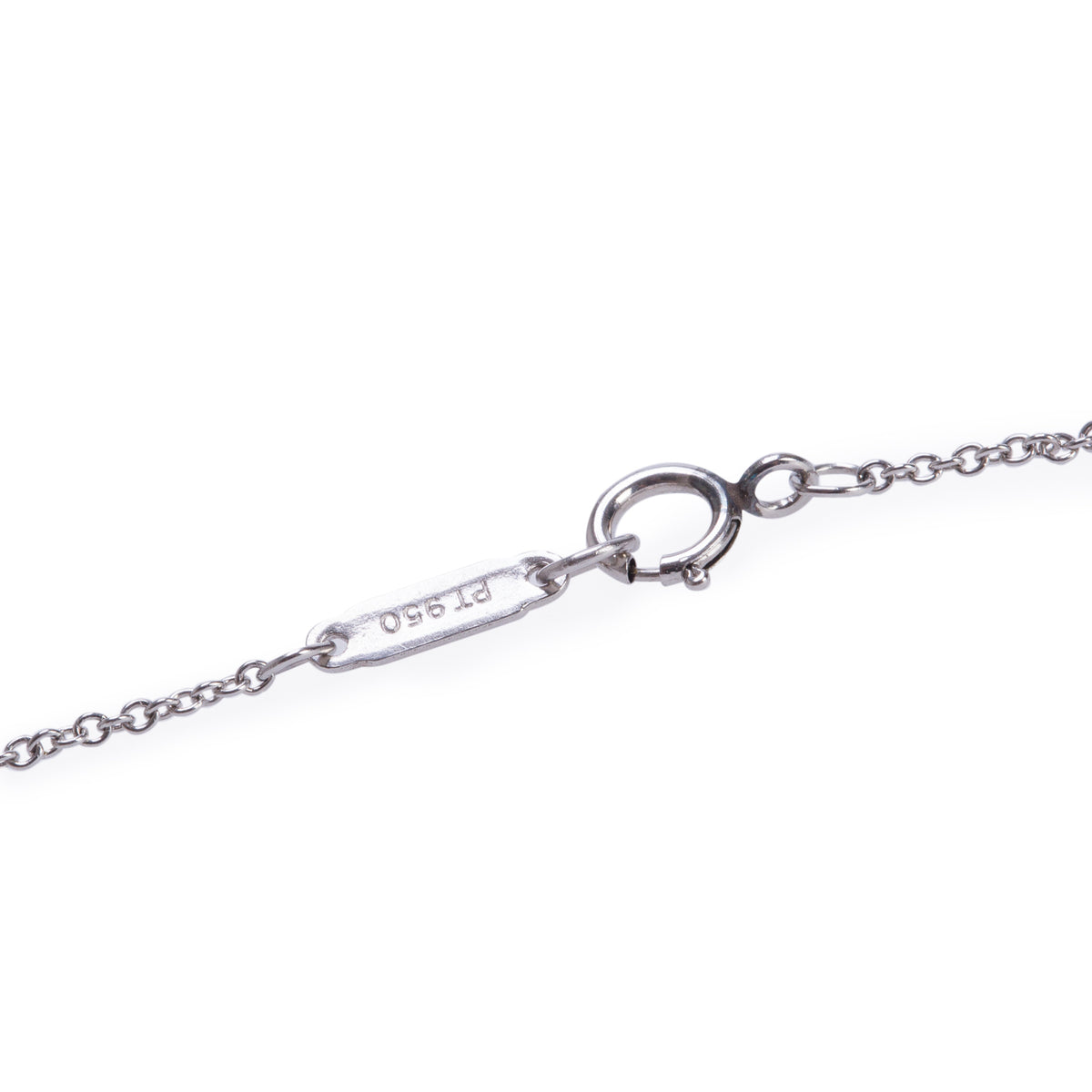 Tiffany & Co. Platinum Diamond Peace Sign Pendant Necklace w/ Box
