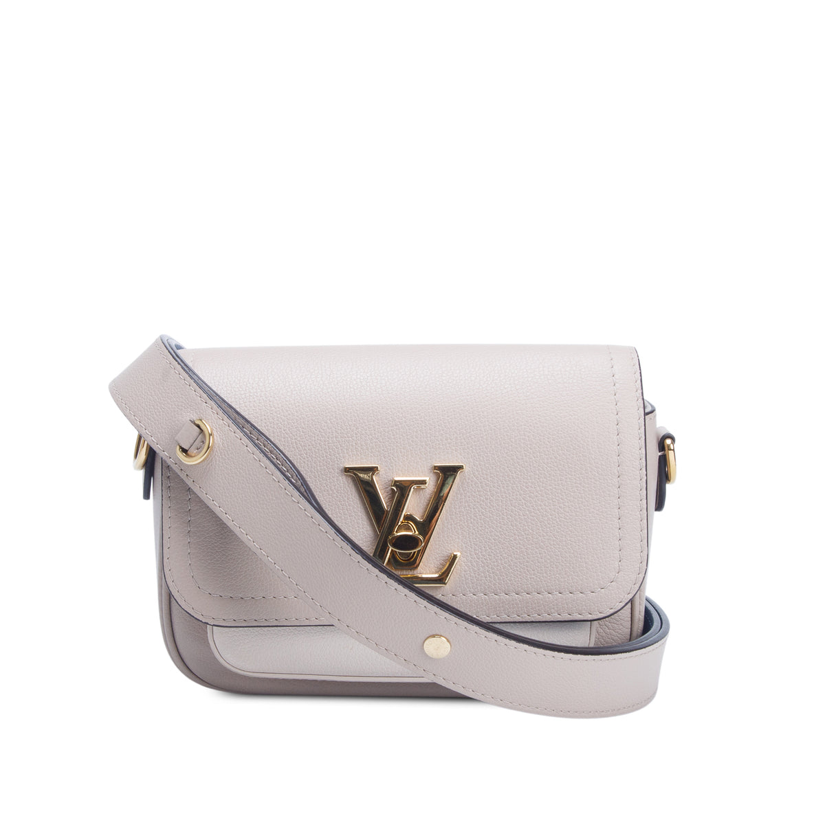 Louis Vuitton Beige Leather LockMe Tender Bag w/ Straps