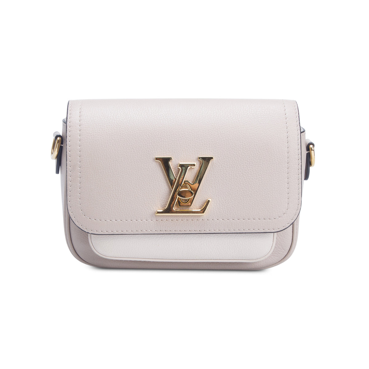 Louis Vuitton Beige Leather LockMe Tender Bag w/ Straps