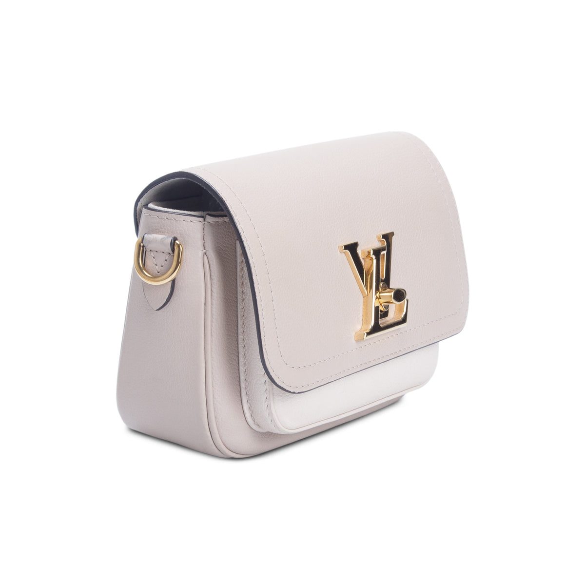 Louis Vuitton Beige Leather LockMe Tender Bag w/ Straps