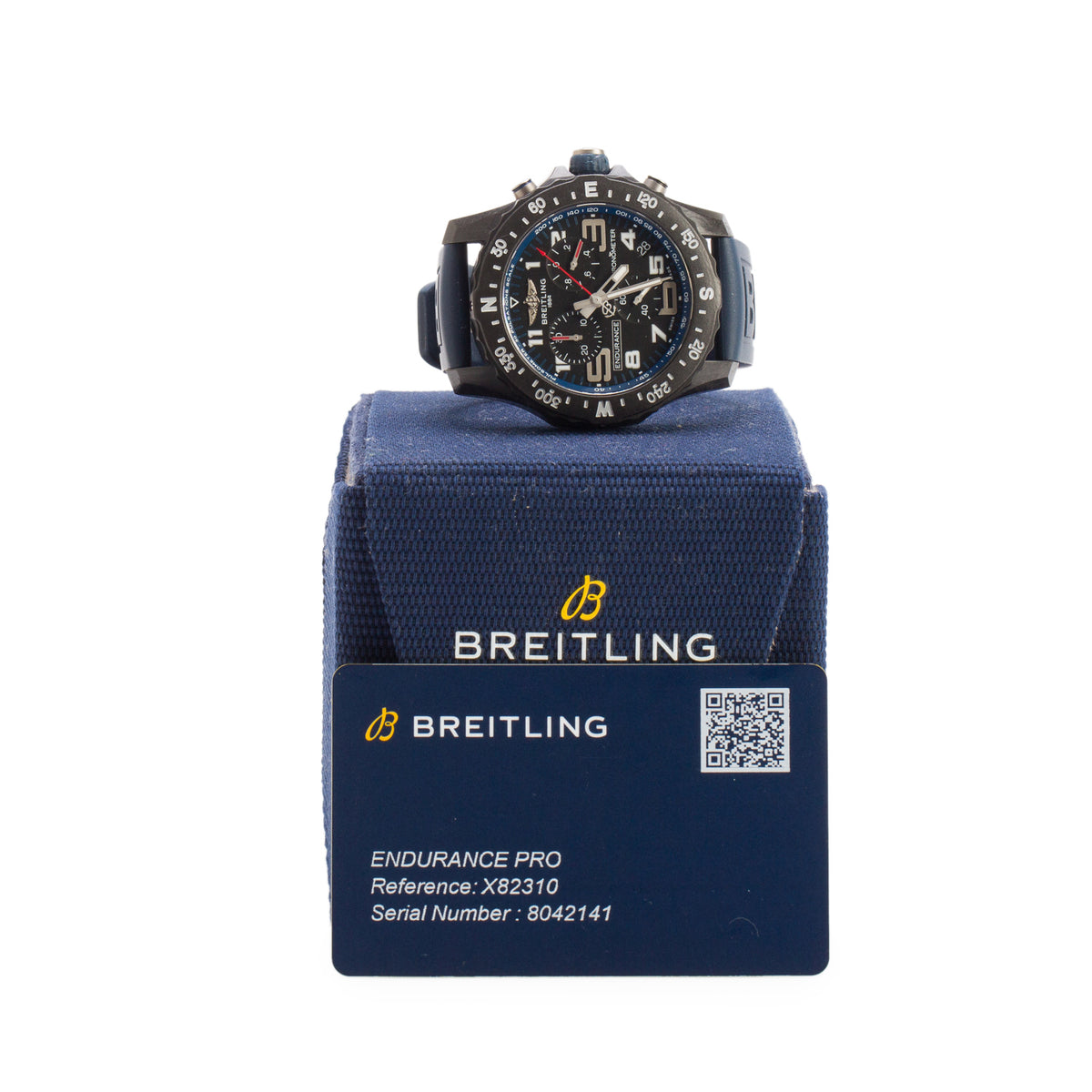 Breitling Breitlight Black Polymer Endurance Pro 44 MM Watch Black & Blue Dial X82310 w/ Box & Papers