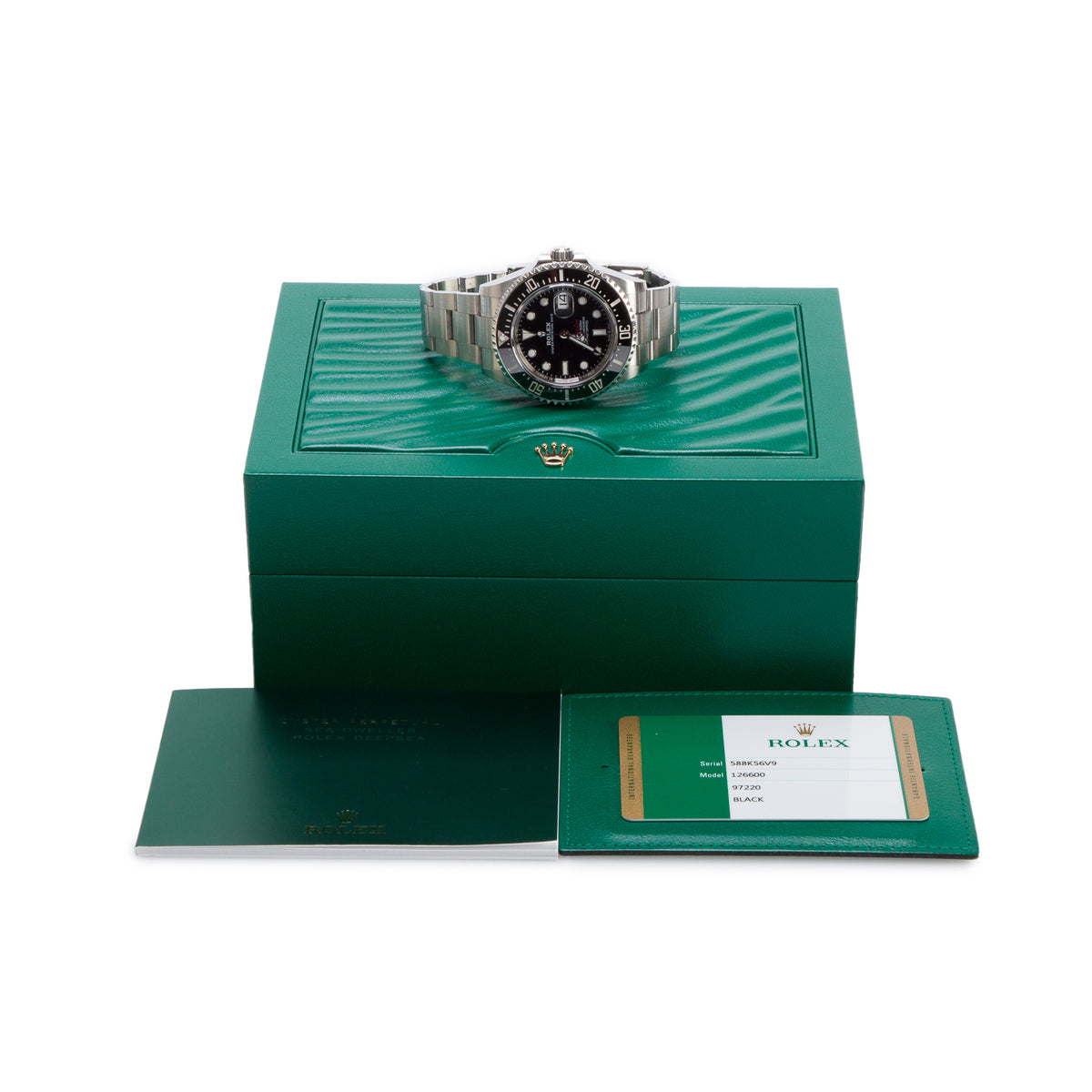 Rolex Stainless Steel Sea-Dweller 43 MM Automatic Watch Black Dial 126600 w/ Box & Papers