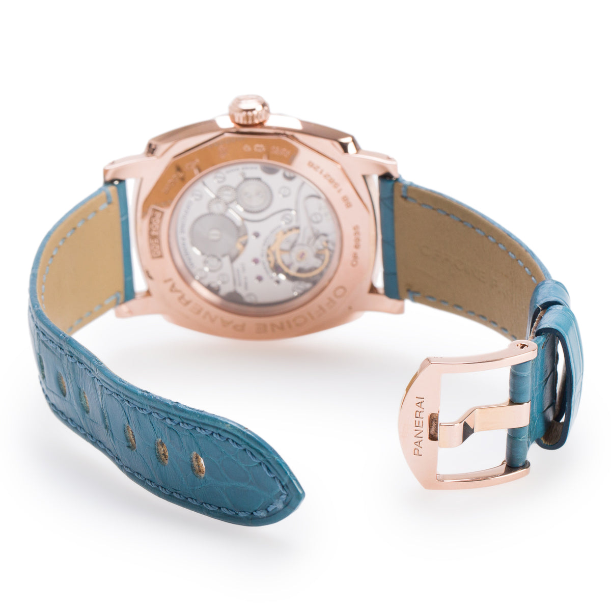 Panerai 18k Rose Gold Luminor Due 3 Days 42 MM Manual Watch Grey Dial PAM00677