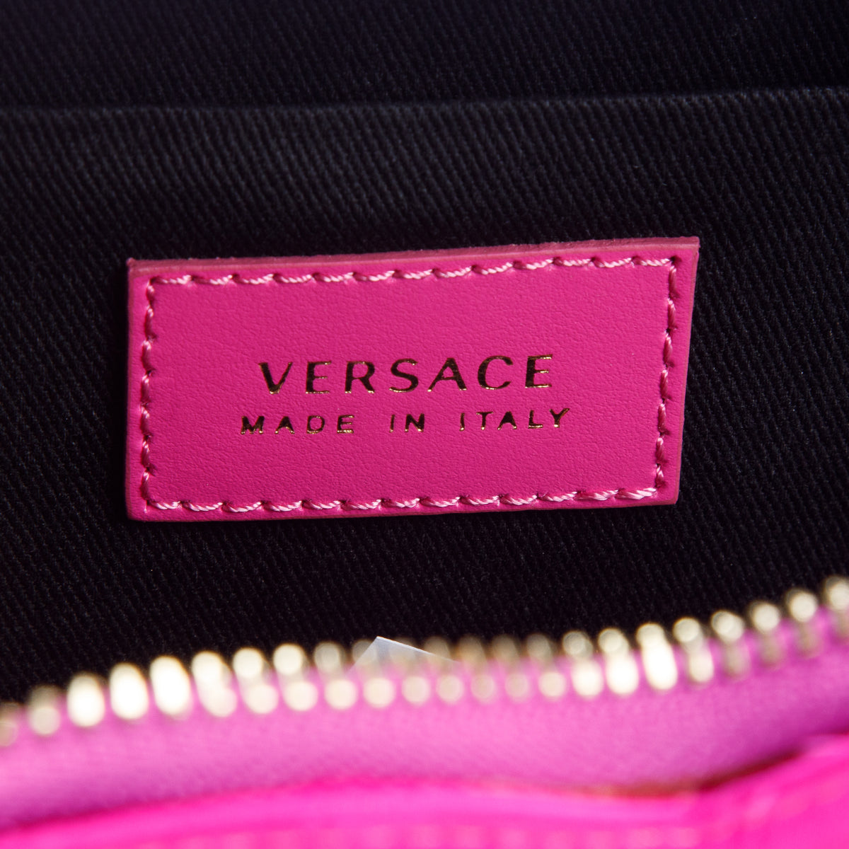 Versace Pink Satin Medusa Heart Bag w/ Box