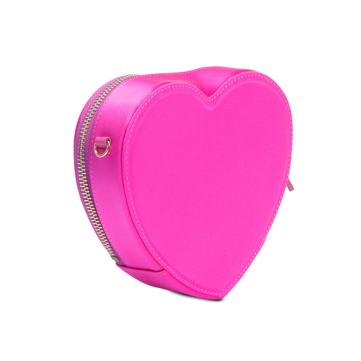 Versace Pink Satin Medusa Heart Bag w/ Box