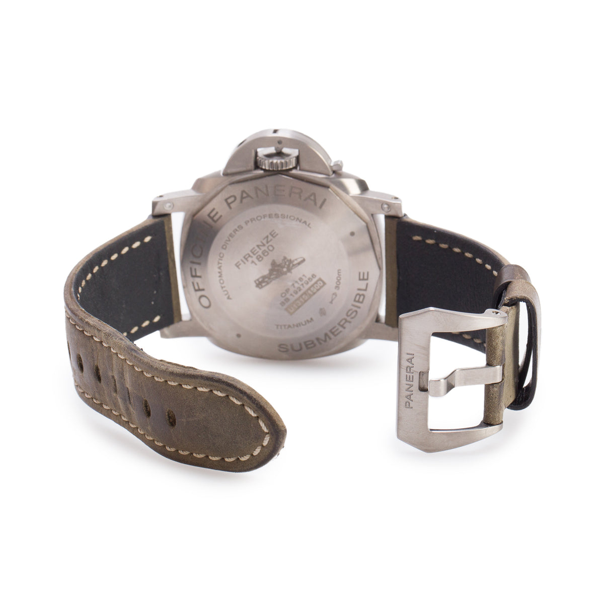 Panerai Titanium Luminor Submersible 47 MM Automatic Watch Black Dial PAM01305 w/ Box