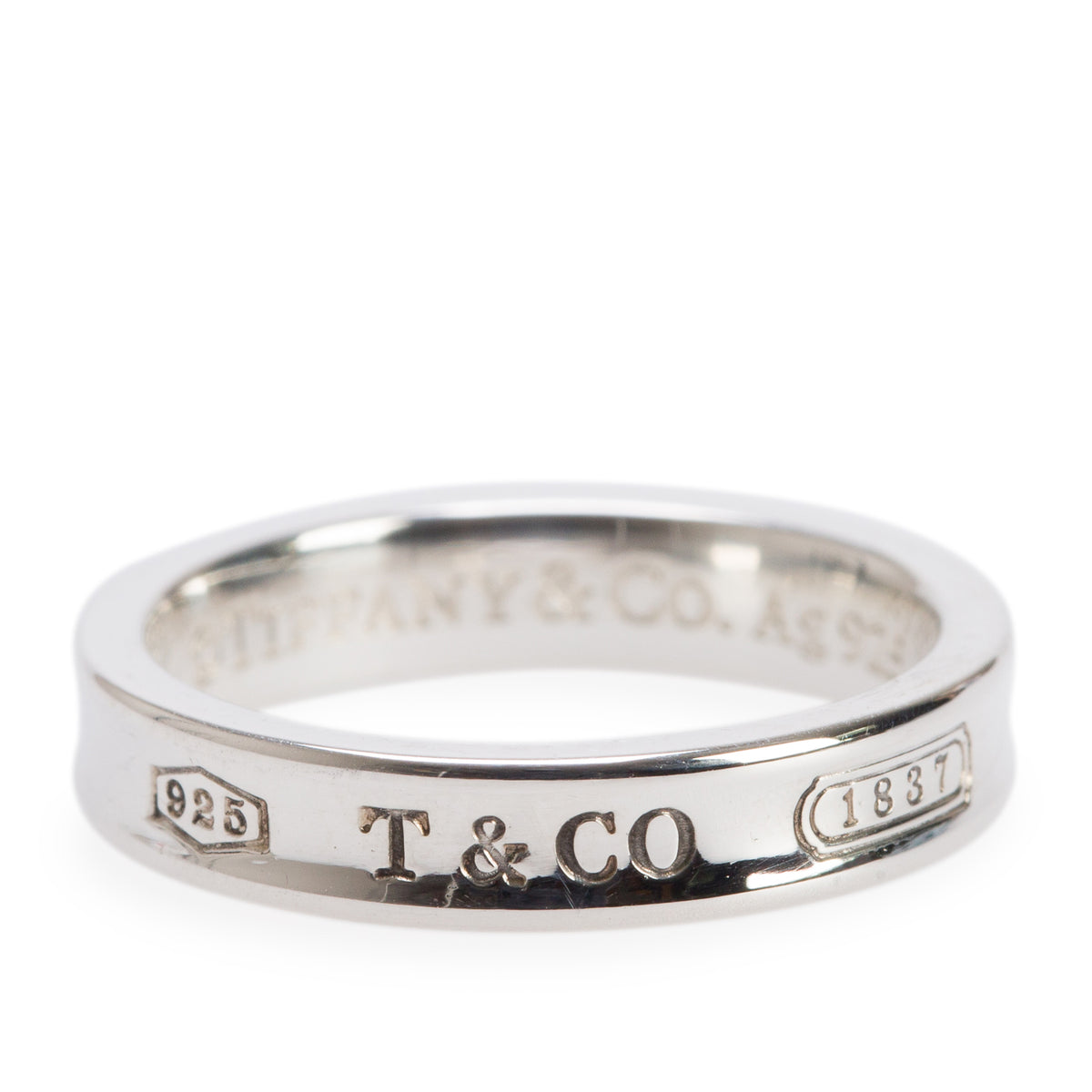 Tiffany & Co. Sterling Silver 1837 Narrow Ring, Size 6.25