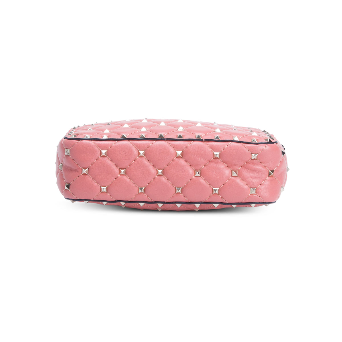 Valentino Pink Nappa Rockstud Spike Camera Crossbody Bag