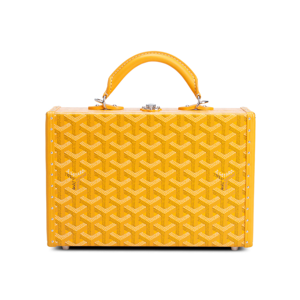 Goyard 2021 Yellow Monogram Canvas Hotel Trunk PM w/ Strap