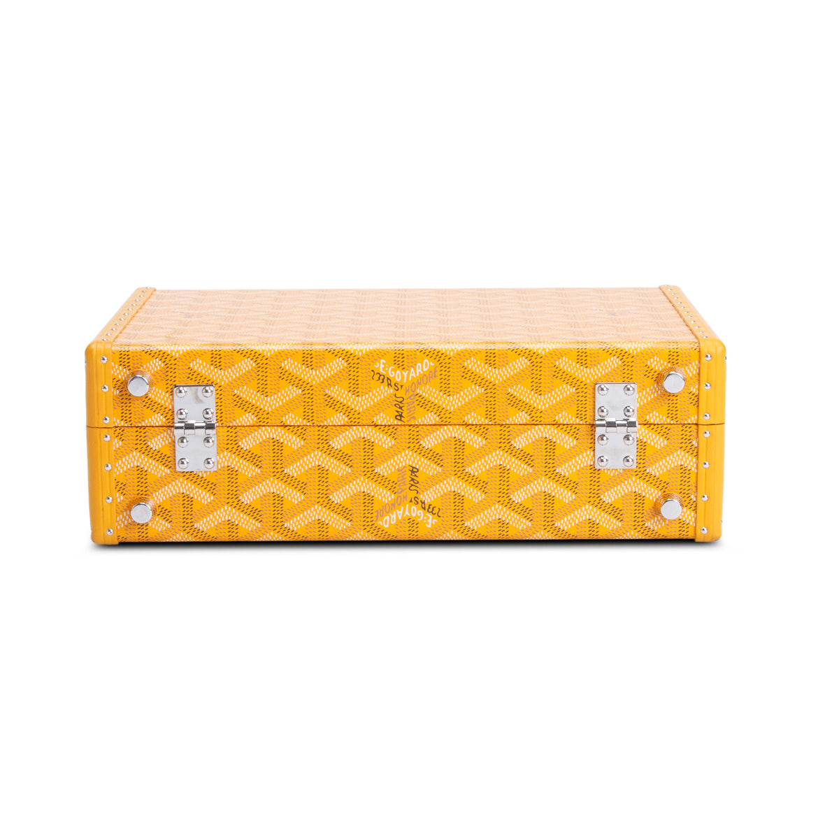 Goyard 2021 Yellow Monogram Canvas Hotel Trunk PM w/ Strap